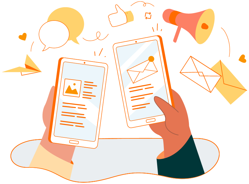 Newsletter Image showing hands holding a phone